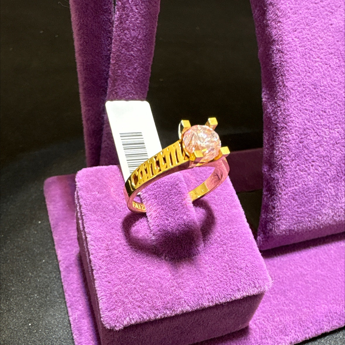 22 Ayar Altın Taşlı Yüzük Özel Tasarım 3.69gr 14 Numara Kadın - T00250