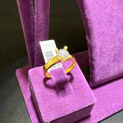 22 Ayar Altın Taslı Yüzük Modern 2.90gr 15 Numara Kadın - T00254