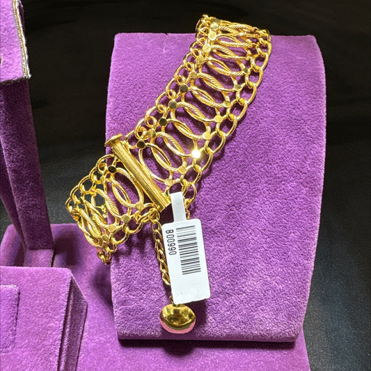 22 Ayar Altın Bileklik Fidan Özel Tasarım 14.00gr Kadın - B00990