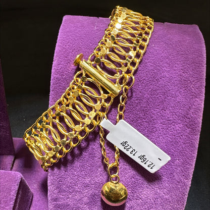 22 Ayar Altın Bileklik Fidan Tasarım 12.16gr Kadın - B00992