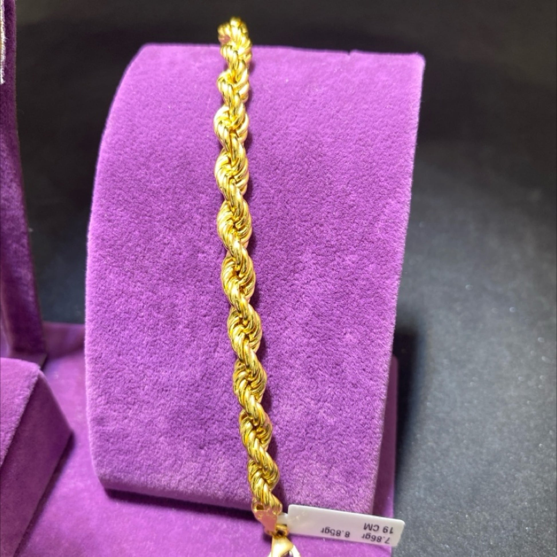 22 Ayar Altın Bileklik Halat Tasarım 7.86gr 19 CM Kadın - B01000