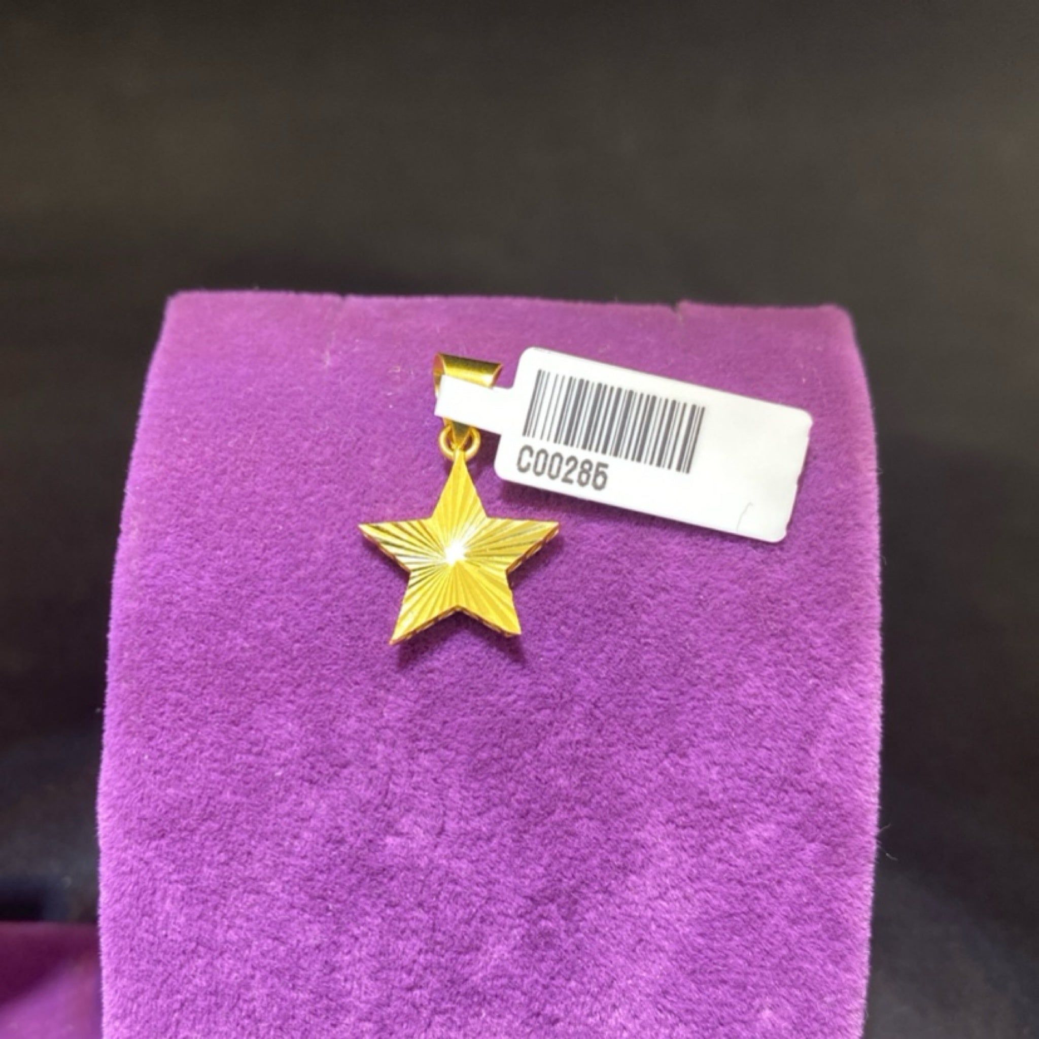 22 Ayar Altın Kolye Ucu Yıldız Modern Tasarım 1.04gr Hediye - C00285