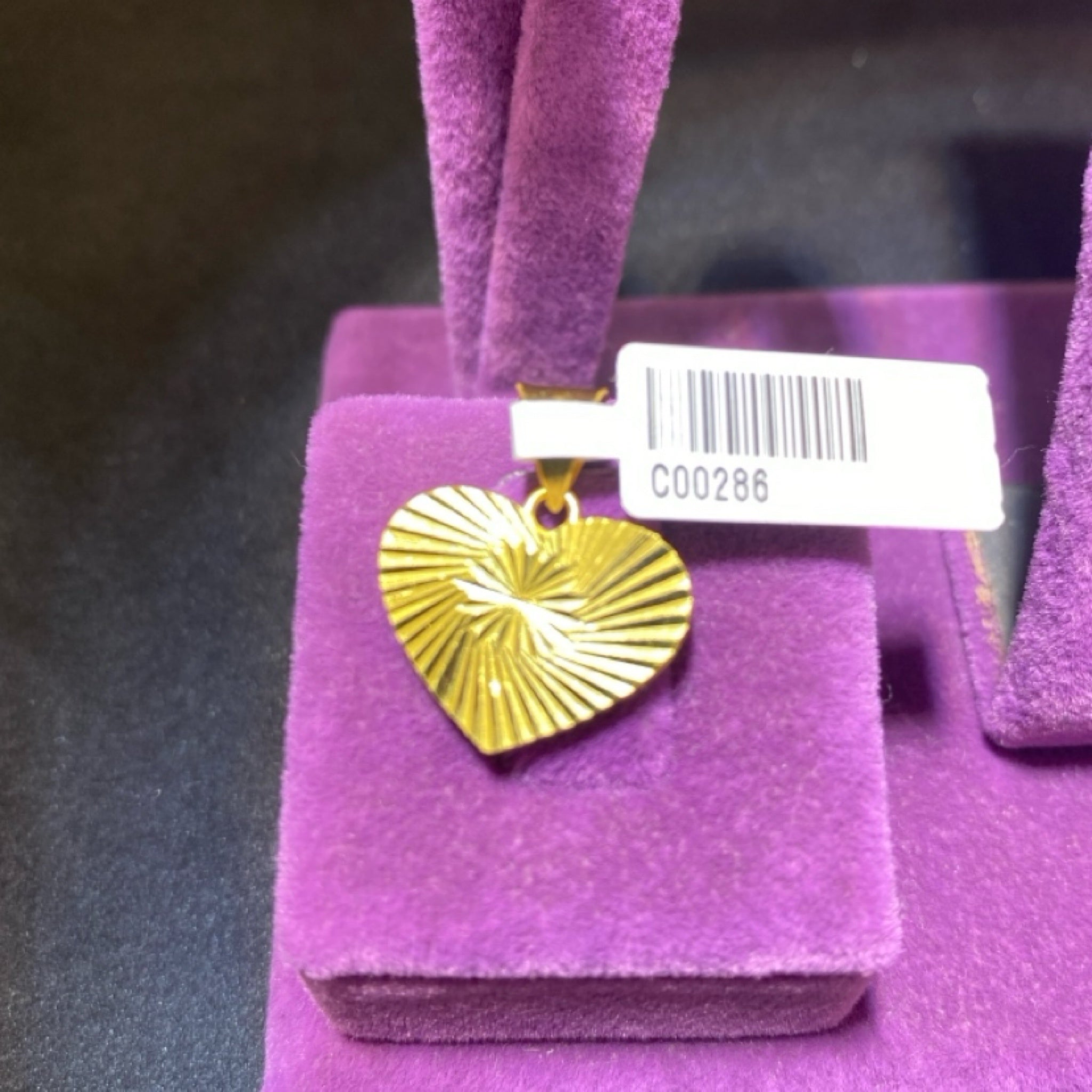 22 Ayar Altın Kolye Ucu Kalp Tasarım 1.76gr Kadın Hediye - C00286