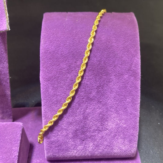 22 Ayar Altın Halat Zincir Modern Tasarım 3.91gr 50 CM - H00200