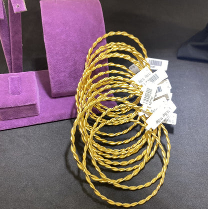 22 Ayar Altın Kıvırcık Bilezik Modern Tasarım 15.05gr Kadın - BZ01288