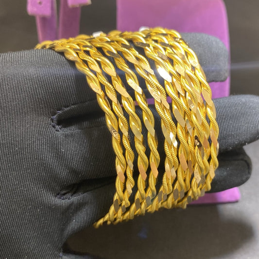 22 Ayar Altın Kıvırcık Bilezik Paksoy Modern Tasarım 14.98gr Kadın - BZ01297