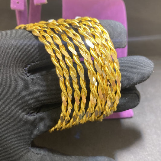 22 Ayar Altın Kıvırcık Bilezik Özel Tasarım 18.02gr Kadın - BZ01284