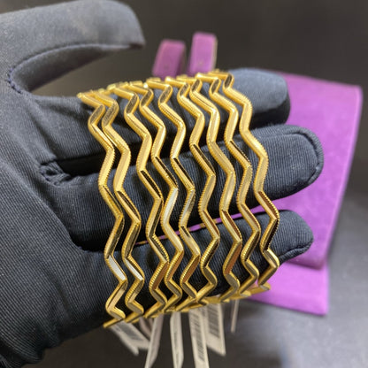 22 Ayar Altın Bilezik Zigzag Özel Tasarım 12.01gr Kadın - BZ01281