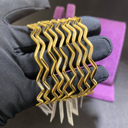 22 Ayar Altın Bilezik Zigzag Modern Tasarım 10.06gr Kadın - BZ01279