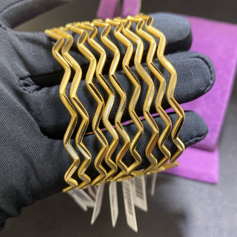 22 Ayar Altın Zigzag Bilezik Özel Tasarım 12.12gr Kadın - BZ01275