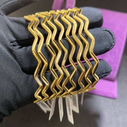 22 Ayar Altın Zigzag Bilezik Özel Tasarım 12.12gr Kadın - BZ01275