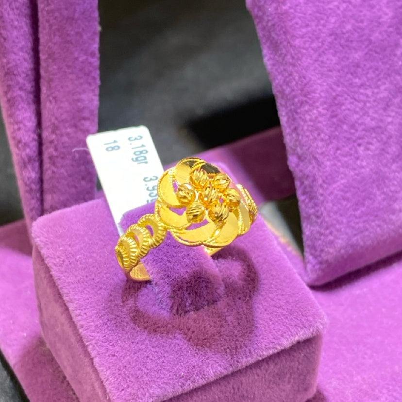 22 Ayar Altın Yüzük Dorika Modern Tasarım 3.18gr 18 Numara - Y01047