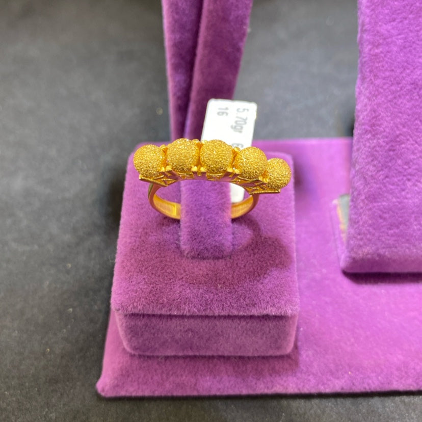 22 Ayar Altın Yüzük Dorika Toplu Modern Tasarım 5.70gr 16 Numara Kadın - Y01040