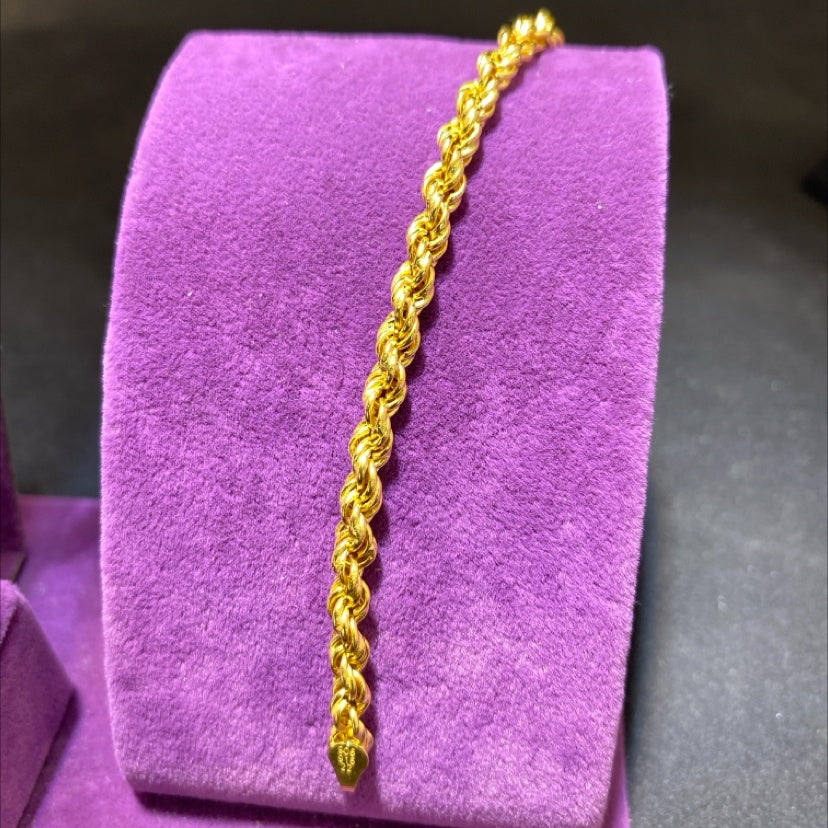 22 Ayar Altın Halat Bileklik Özel Tasarım 4.75gr Kadın - B01020