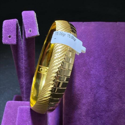 22 Ayar Altın Bilezik Yılan Şarnel El İşi 15.06gr Kadın - BZ01308