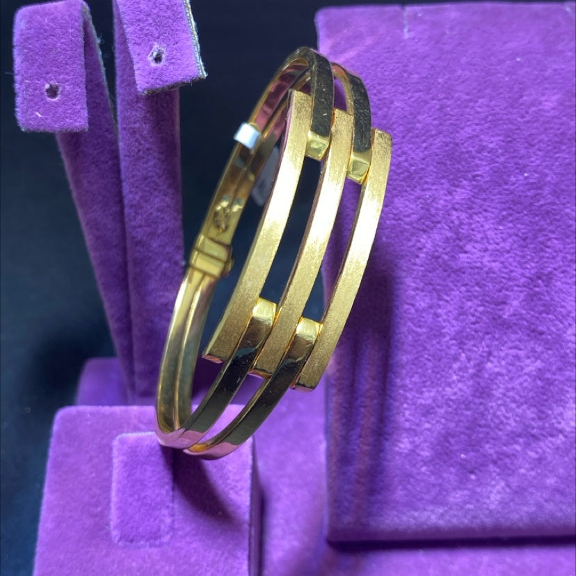 22 Ayar Altın Bilezik Kaburga Özel Tasarım 17.52gr Kadın - BZ01310