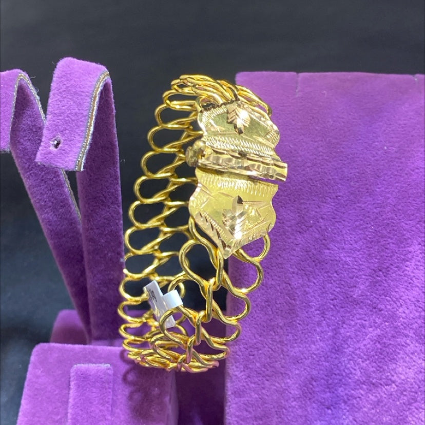 22 Ayar Altın Bilezik Maraş Burması Özel Tasarım 34.04gr Hediye Paksoy - BZ01311