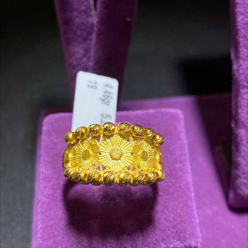 22 Ayar Altın Yüzük Dorika Toplu Dorikalı Model 4.46gr 19 Numara Kadın Paksoy - Y01050