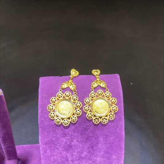 22 Ayar Altın Küpe Reşatlı Model 3.71gr Paksoy Kadın Hediye Düğün Nişan - K01002