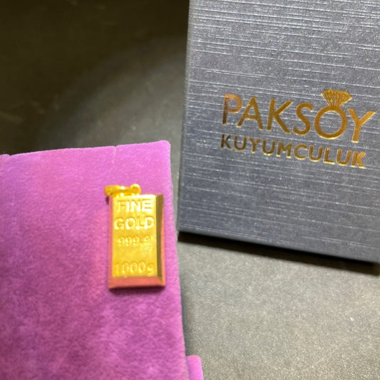 22 Ayar Altın Kolye Ucu Zarif Özel Tasarım 3.95gr Hediye Paksoy - C00305