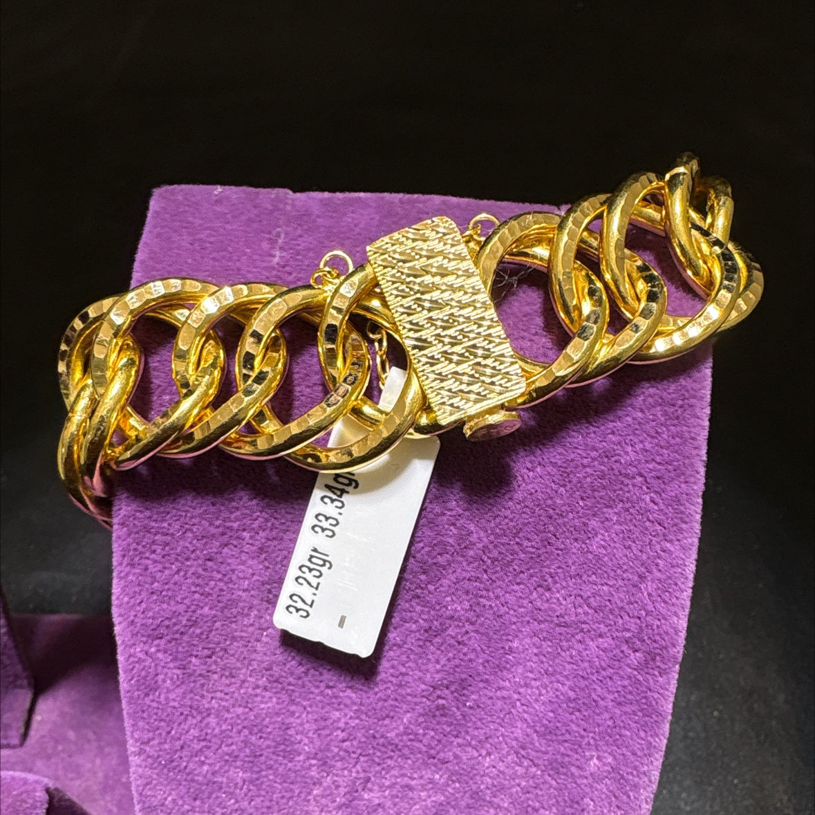 22 Ayar Altın Bileklik Kartiyer Yaldızlı Tasarım 32.23gr Kadın - B00927