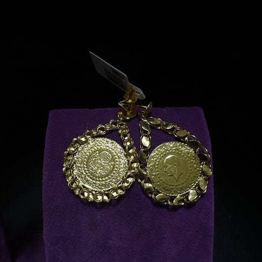 22 Ayar Altın Küpe Çeyrekli Dolama 8.06gr Kadın - K00953 - alternatif görsel