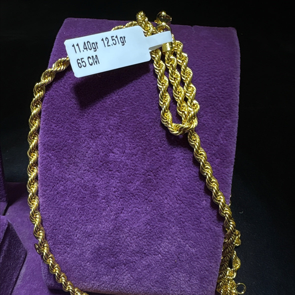 22 Ayar Altın Halat Özel Tasarım 11.40gr 65 CM Hediye - H00194