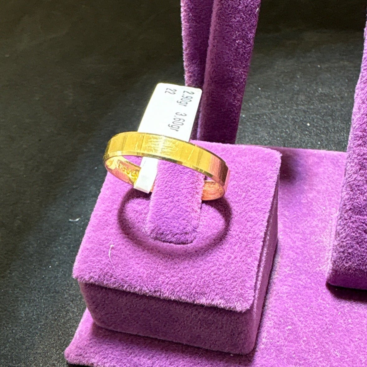 22 Ayar Altın Desenli Alyans Modern Tasarım 2.90gr 22 Beden - DA00073