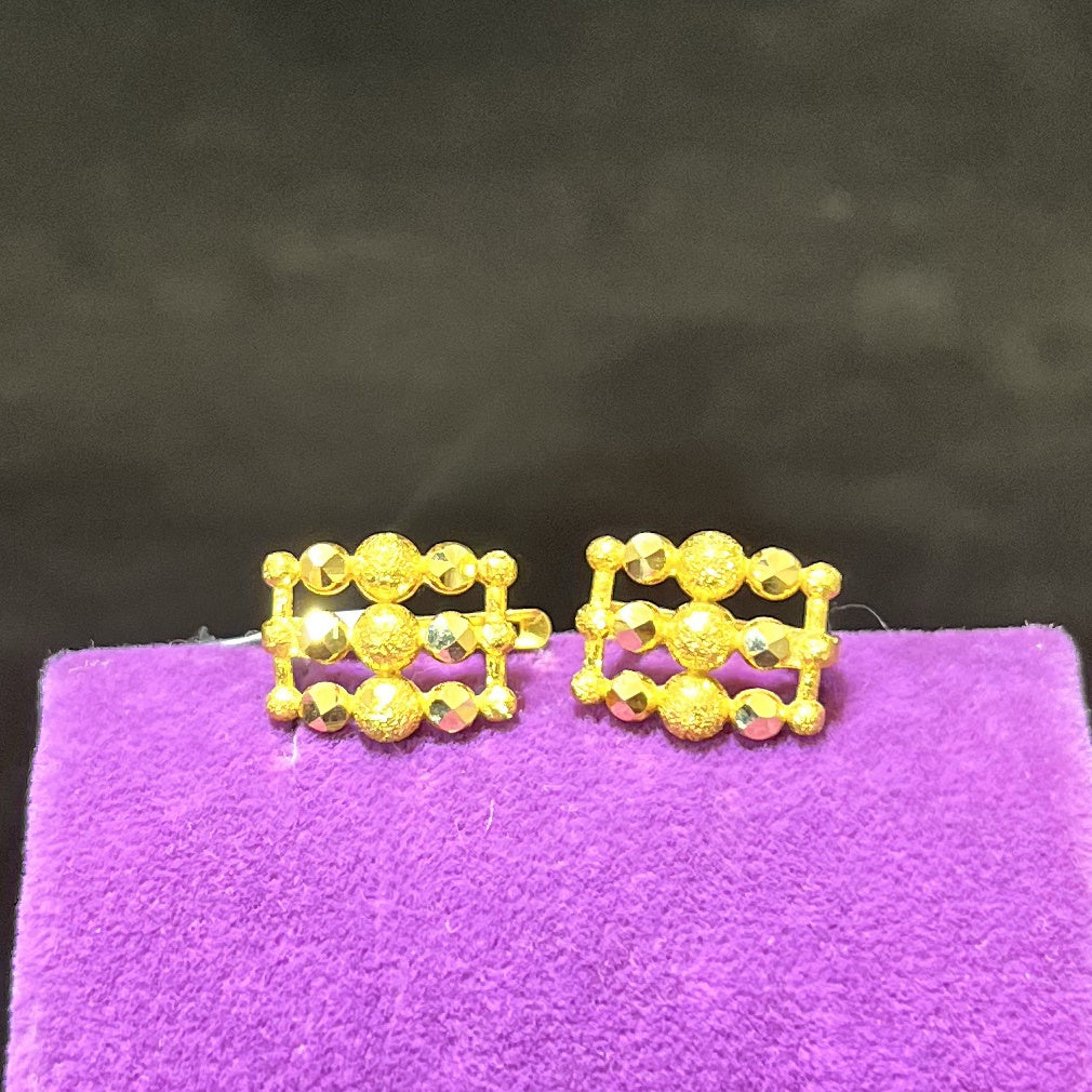 22 Ayar Altın Küpe Dorikalı J Modern Tasarım 3.97gr Kadın - K00854