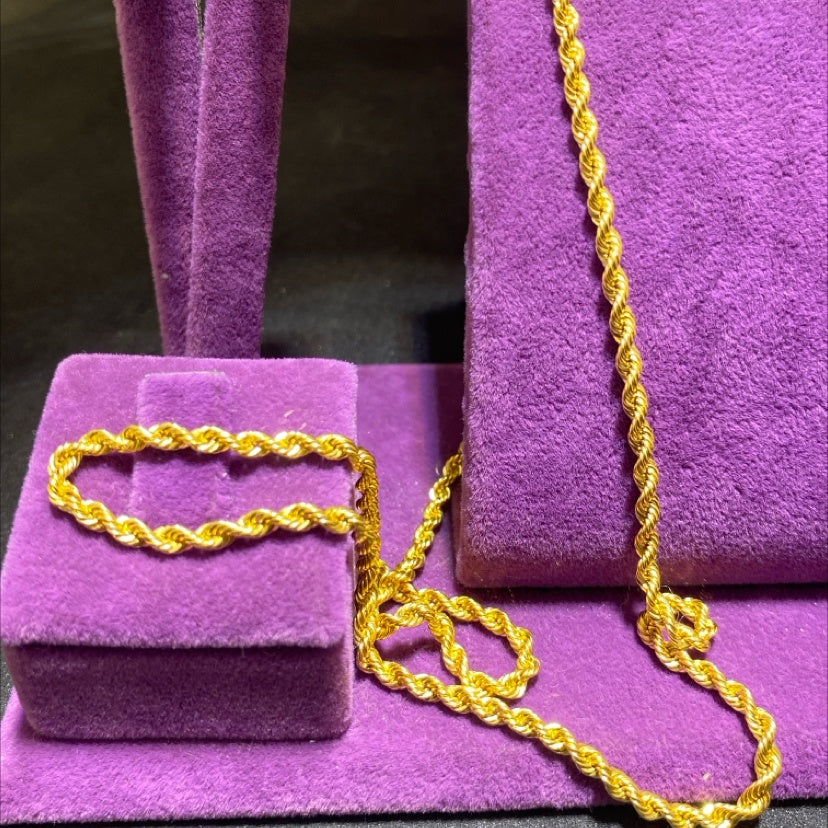 22 Ayar Altın Halat Modern Tasarım 6.63gr 60 CM Hediye - H00196