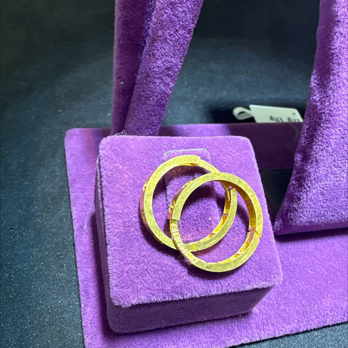 22 Ayar Altın Halka Küpe Modern Tasarım 3.01gr Kadın - K00960