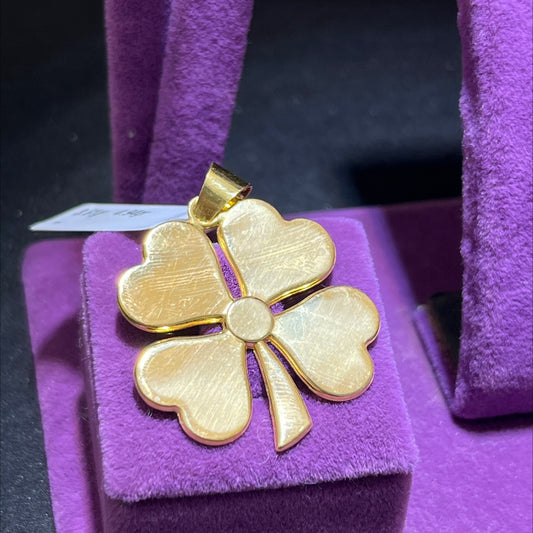 22 Ayar Altın Kolye Ucu Yonca Özel Tasarım 3.61gr Hediye - C00269 - alternatif görsel