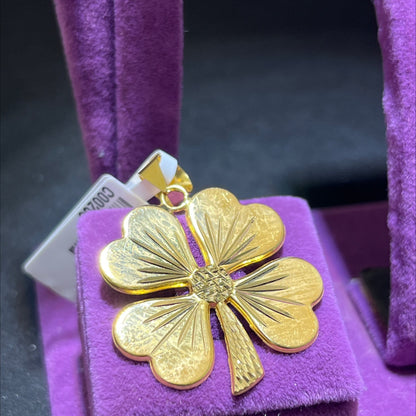 22 Ayar Altın Kolye Ucu Yonca Özel Tasarım 3.46gr Hediye - C00268