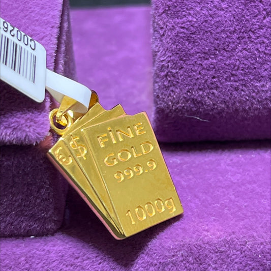 22 Ayar Altın Kolye Ucu Modern Tasarım 3.52gr Hediye - C00267 - alternatif görsel