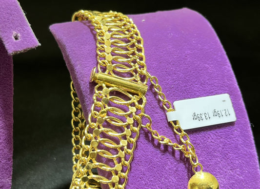 22 Ayar Altın Bileklik Özel Tasarım Fidan 18.45gr Kadın - B00929 - alternatif görsel