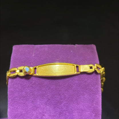 22 Ayar Altın Çocuk Künye Özel Tasarım 3.42gr Hediye - F00018