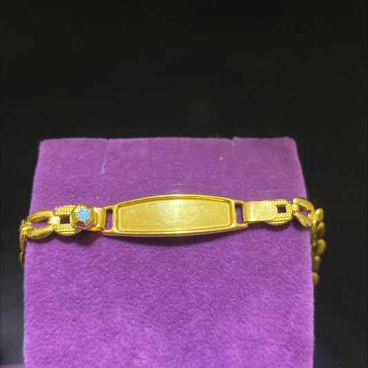 22 Ayar Altın Çocuk Künye Özel Tasarım 3.42gr Hediye - F00018 - alternatif görsel