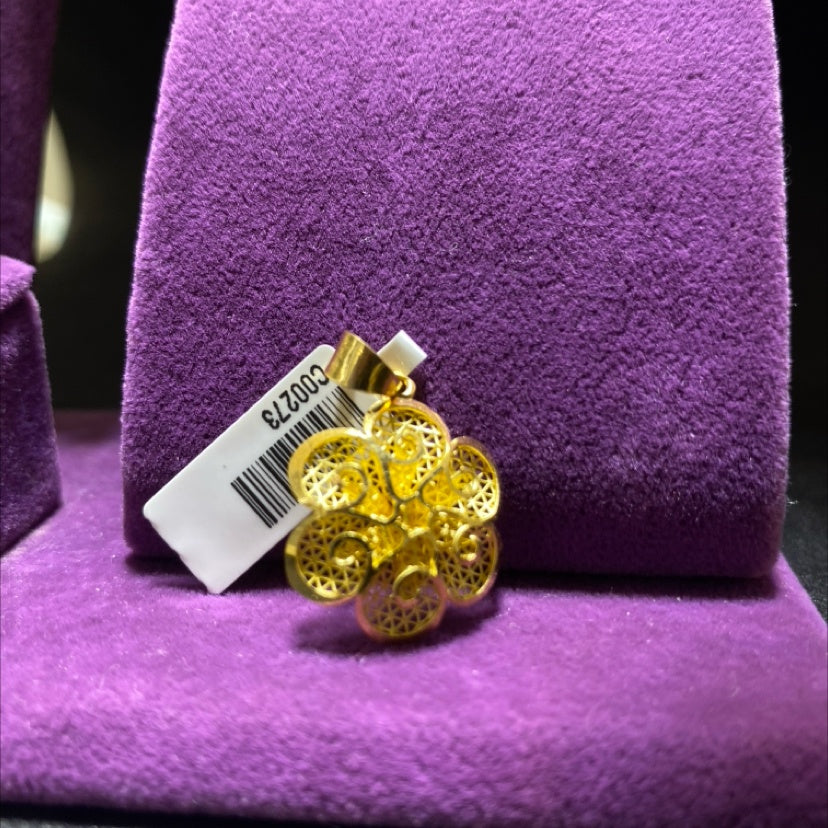 22 Ayar Altın Kolye Ucu Gül Özel Tasarım 2.41gr Hediye - C00273