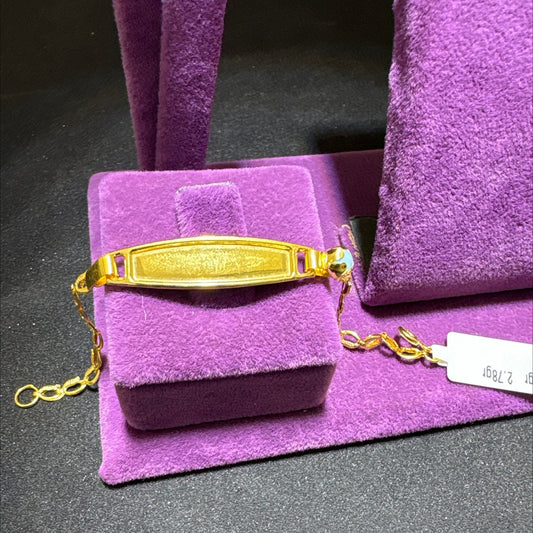 22 Ayar Altın Çocuk Künye Tuğralı El İşi 2.03gr Hediye - F00014 - alternatif görsel