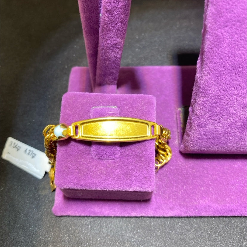 22 Ayar Altın Çocuk Künye Paksoy Özel Tasarım 3.54gr Hediye - F00012