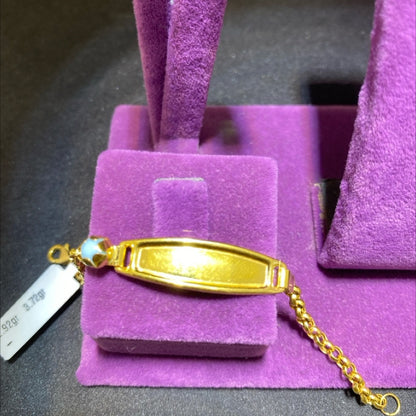 22 Ayar Altın Çocuk Künye Özel Tasarım 2.92gr - F00017