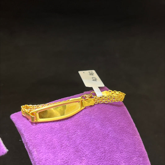 22 Ayar Altın Çocuk Künye Özel Tasarım 3.50gr Hediye - F00029 - alternatif görsel