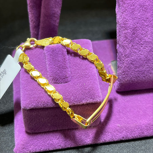 22 Ayar Altın Çocuk Künye Pullu Özel Tasarım 4.28gr Hediye - F00021 - alternatif görsel