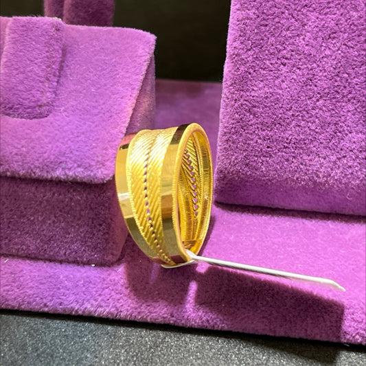 22 Ayar Altın Yüzük Hasırlı Özel Tasarım 3.32gr 20 Numara Kadın - Y01023 - alternatif görsel