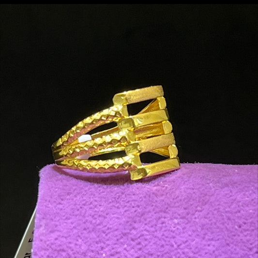 22 Ayar Altın Yüzük Kaburga Modern Tasarım 4.22gr 18 Numara Kadın - Y01015 - alternatif görsel