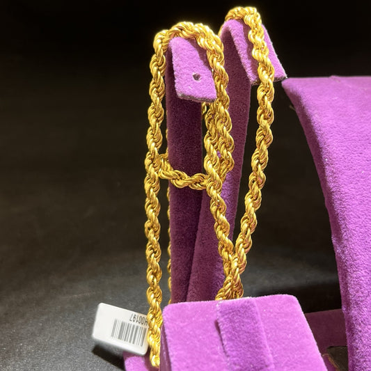 22 Ayar Altın Halat Modern Tasarım 13.34gr 60 CM Kadın - H00197 - alternatif görsel