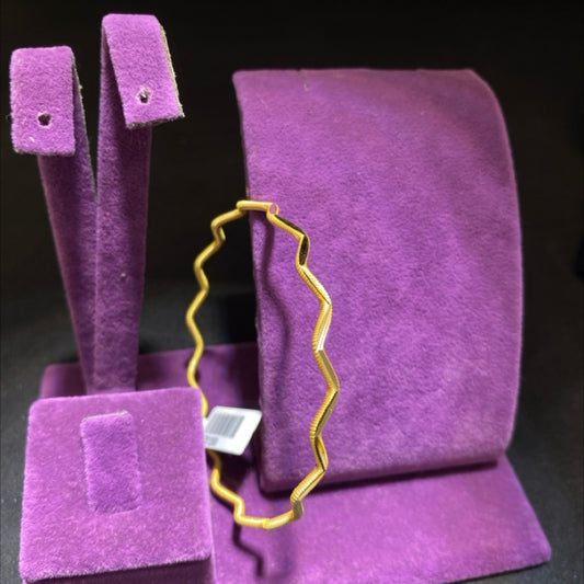 22 Ayar Altın Bilezik Zigzag Modern Tasarım 9.80gr Kadın - BZ01213 - alternatif görsel