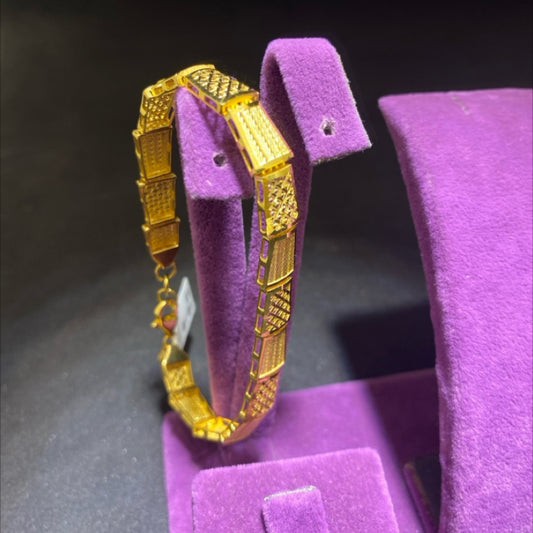 22 Ayar Altın Bileklik Yaldızlı Özel Tasarım 10.68gr 18 CM Kadın - B00965 - alternatif görsel