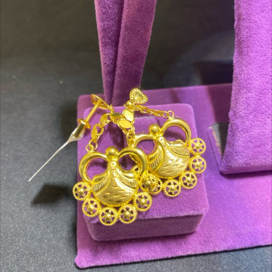 22 Ayar Altın Küpe Modern Tasarım 3.98gr Kadın - K00978 - alternatif görsel