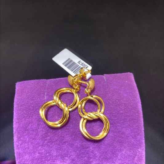 22 Ayar Altın Küpe Samanyolu Özel Tasarım 2.64gr Kadın - K00979 - alternatif görsel